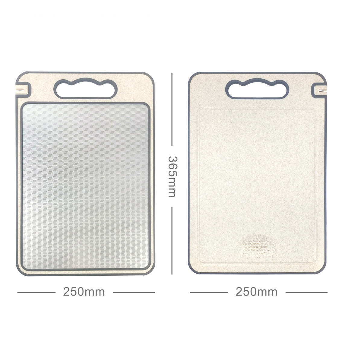 Stainless steel cutting board, mold proof and antibacterial plastic double-sided cutting board