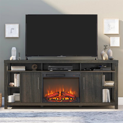 Solenne 23-Inch Electric Fireplace Insert with Realistic Log Set, Remote Control & Adjustable Flame