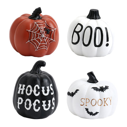Halloween Decoration Resin Pumpkin Decorative Item Tabletop Ornament for Halloween Party
