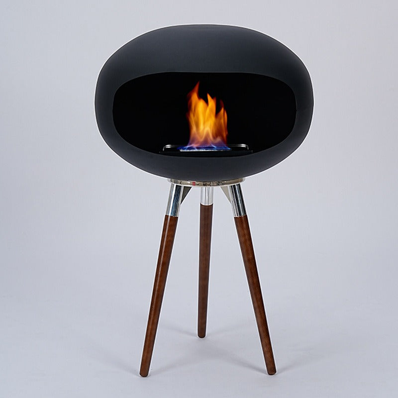 Solenne Freestanding Bio Ethanol Fireplace – Modern Metal Real Flame Indoor & Outdoor Fireplace