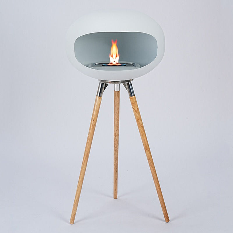 Solenne Freestanding Bio Ethanol Fireplace – Modern Metal Real Flame Indoor & Outdoor Fireplace