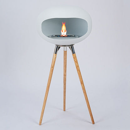 Solenne Freestanding Bio Ethanol Fireplace – Modern Metal Real Flame Indoor & Outdoor Fireplace
