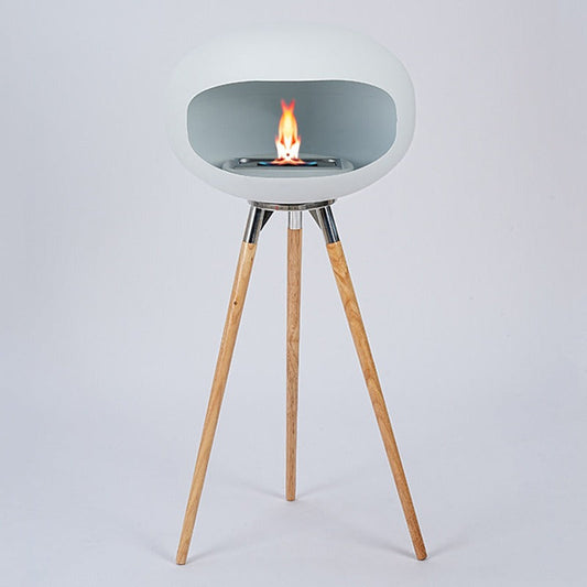Solenne Freestanding Bio Ethanol Fireplace – Modern Metal Real Flame Indoor & Outdoor Fireplace