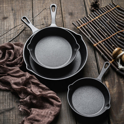 Non coated frying pan, small frying pan, household non stick flat bottomed pan set