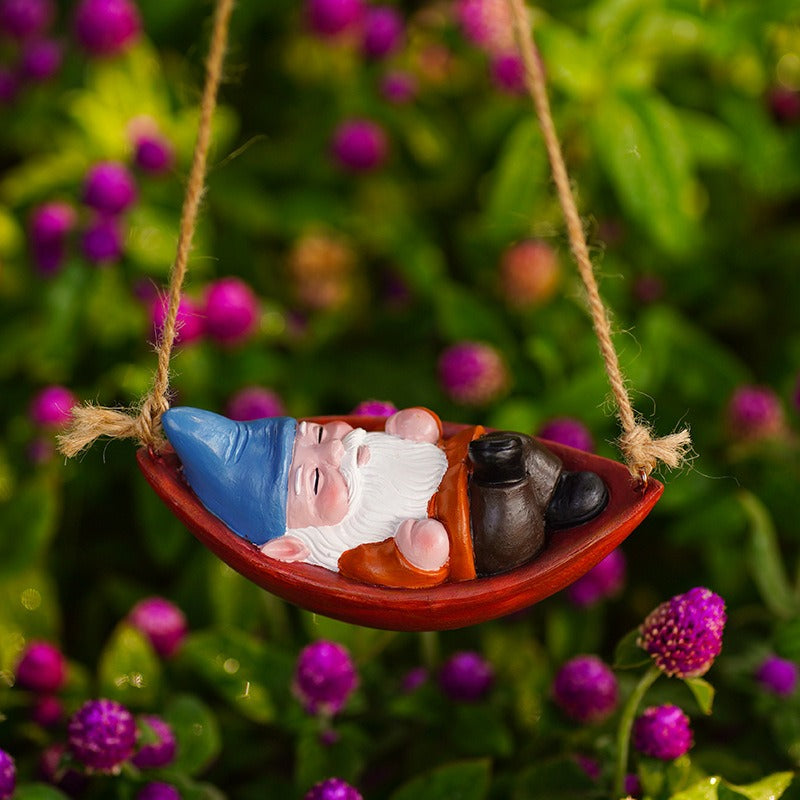Garden Outdoor Swing Christmas Elf Decoration Garden Pendant