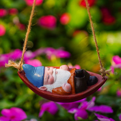Garden Outdoor Swing Christmas Elf Decoration Garden Pendant