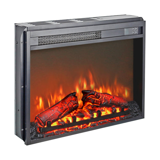 Solenne 23-Inch Electric Fireplace Insert with Realistic Log Set, Remote Control & Adjustable Flame