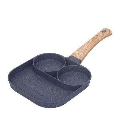 Maifan Stone Four-hole Fried Egg Pan Non-Stick Egg Dumpling Pan Breakfast Egg Burger Frying Pan Kitchen