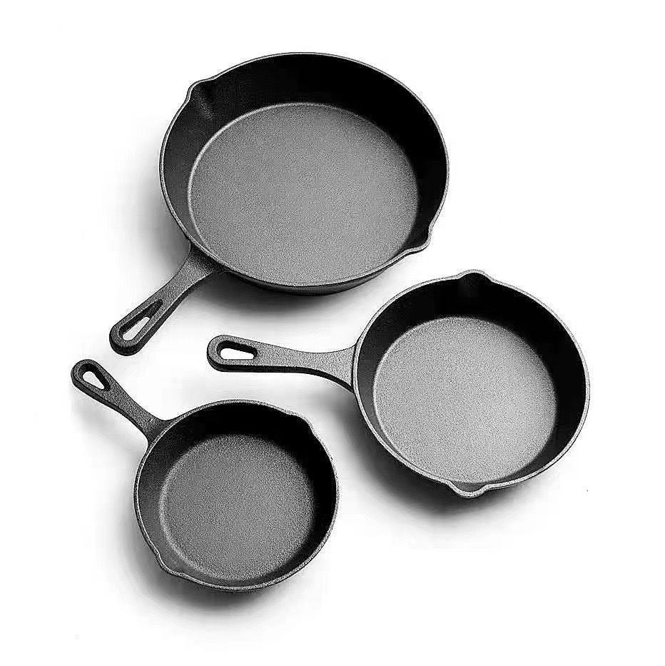 Non coated frying pan, small frying pan, household non stick flat bottomed pan set