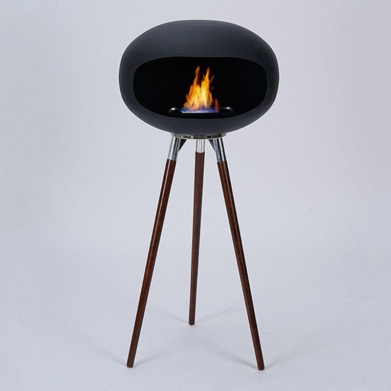 Solenne Freestanding Bio Ethanol Fireplace – Modern Metal Real Flame Indoor & Outdoor Fireplace