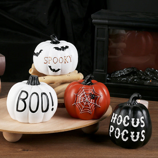Halloween Decoration Resin Pumpkin Decorative Item Tabletop Ornament for Halloween Party
