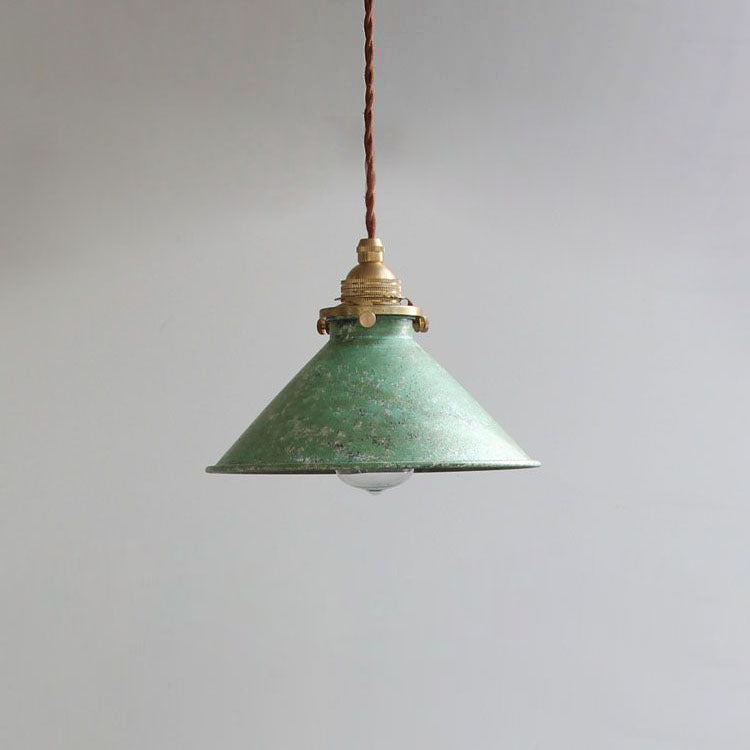 Rustic Iron Rust Pendant Light for Restaurant, Nordic Countryside Retro Cafe