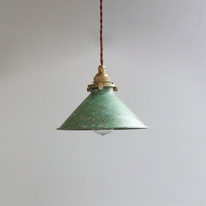 Rustic Iron Rust Pendant Light for Restaurant, Nordic Countryside Retro Cafe
