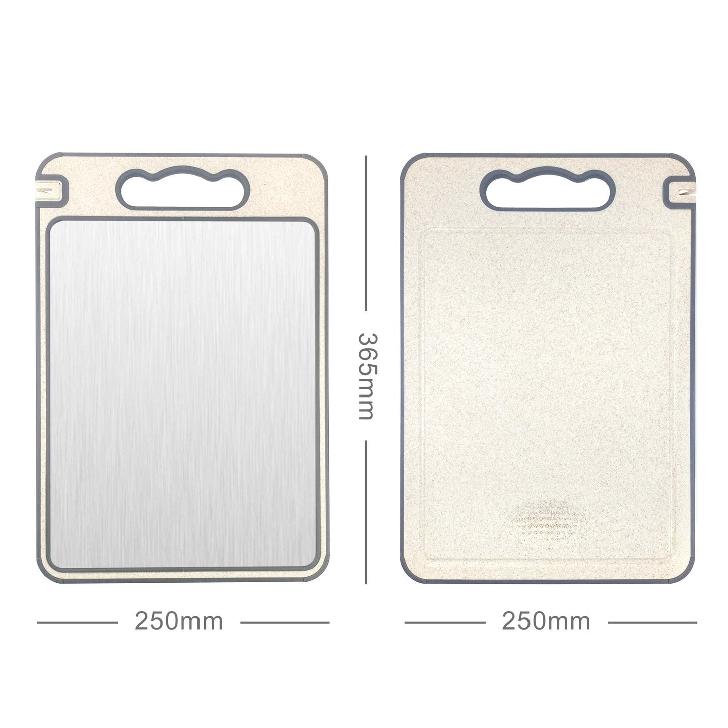 Stainless steel cutting board, mold proof and antibacterial plastic double-sided cutting board
