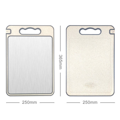 Stainless steel cutting board, mold proof and antibacterial plastic double-sided cutting board