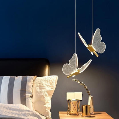 Butterfly Chandelier Modern Minimalist Luxe Creative Pendant Light for Bedroom