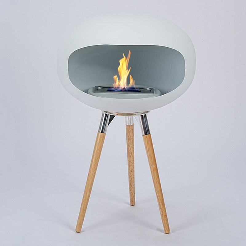 Solenne Freestanding Bio Ethanol Fireplace – Modern Metal Real Flame Indoor & Outdoor Fireplace