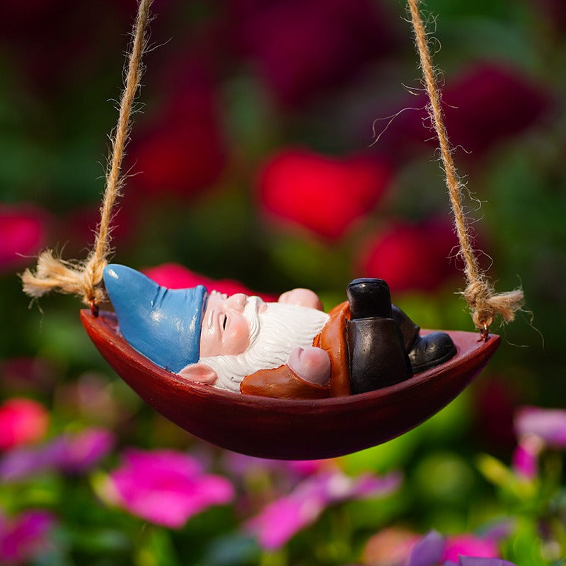 Garden Outdoor Swing Christmas Elf Decoration Garden Pendant