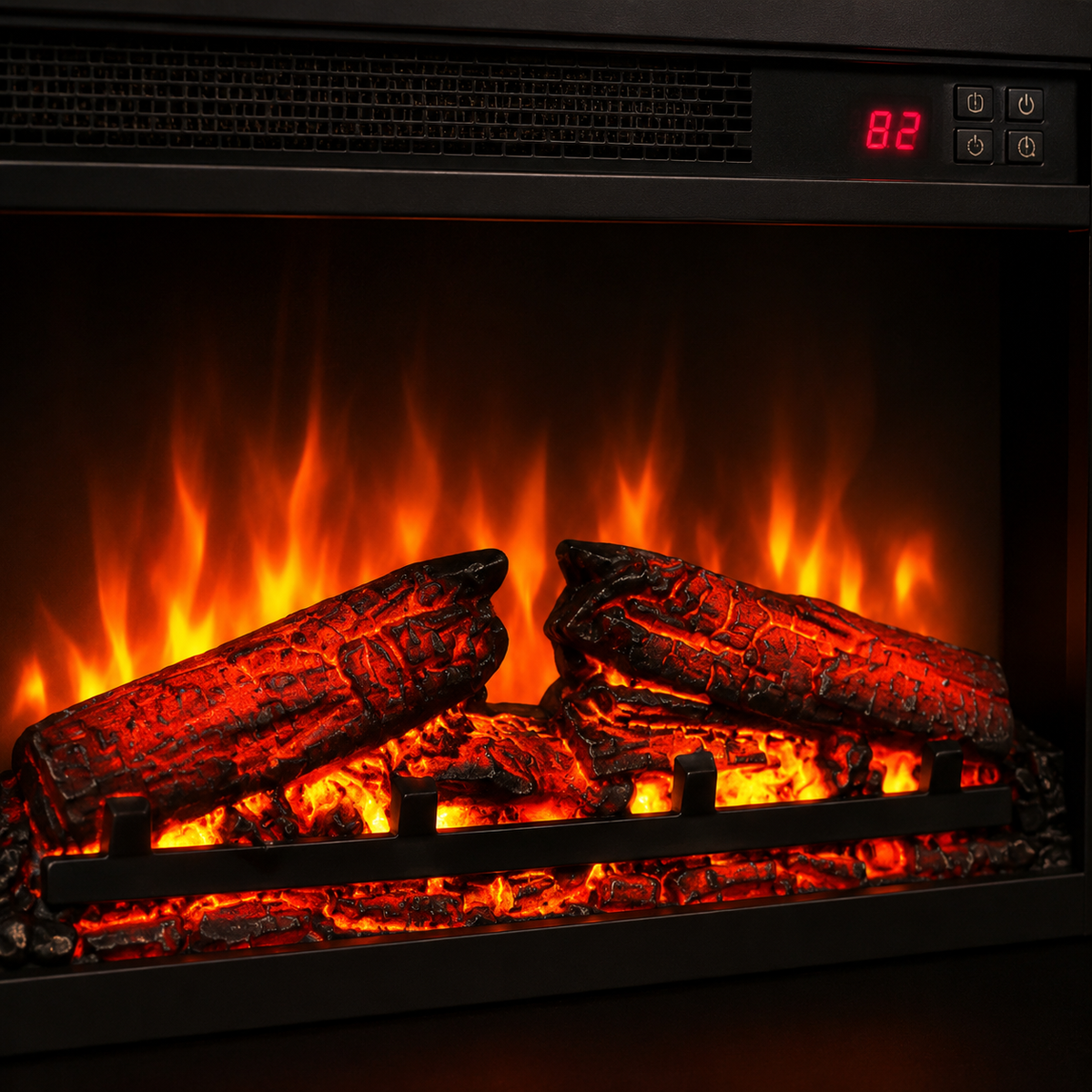 Solenne 24-Inch-Wide Electric Fireplace Insert with Realistic Log Set