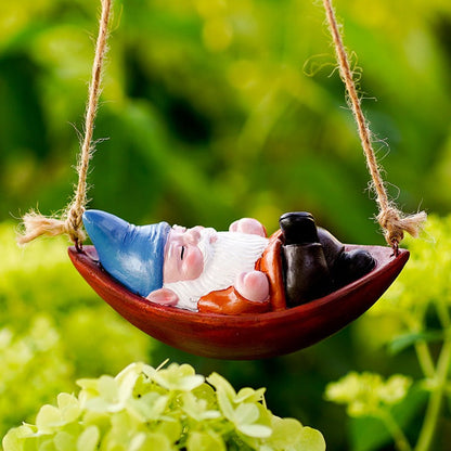 Garden Outdoor Swing Christmas Elf Decoration Garden Pendant