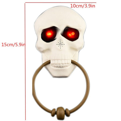The Watcher Animated Halloween Doorbell — Glowing Rotating Eye or Haunted Skull