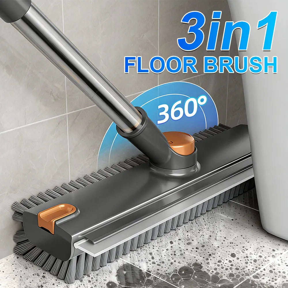 3-in-1 Long Handle Floor Cleaning Brush