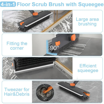 3-in-1 Long Handle Floor Cleaning Brush