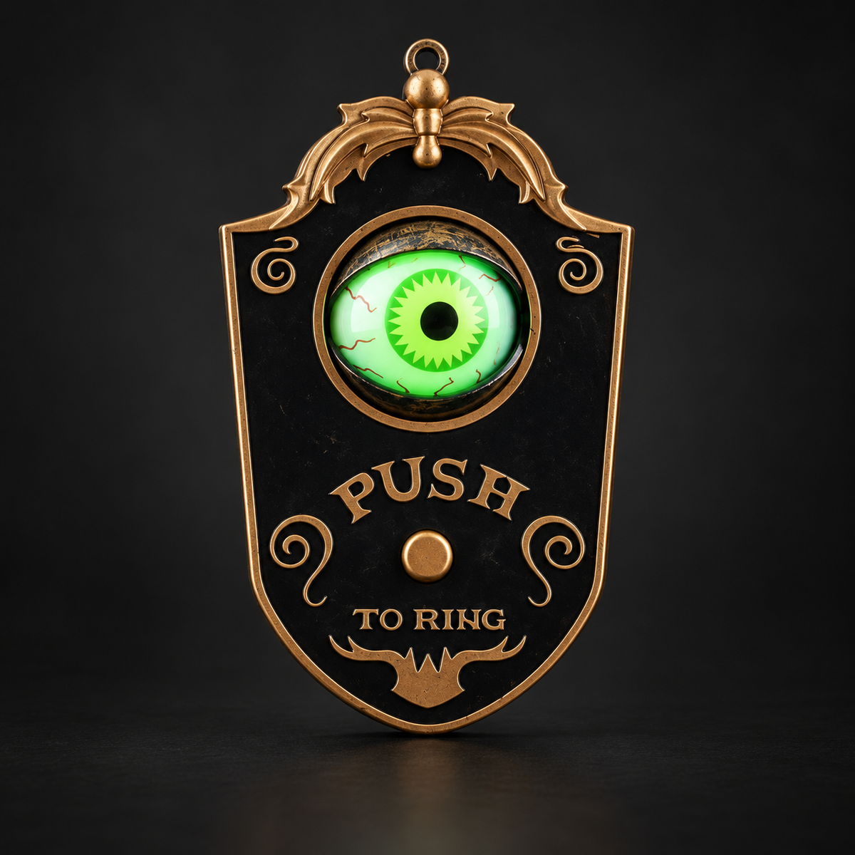 The Watcher Animated Halloween Doorbell — Glowing Rotating Eye or Haunted Skull