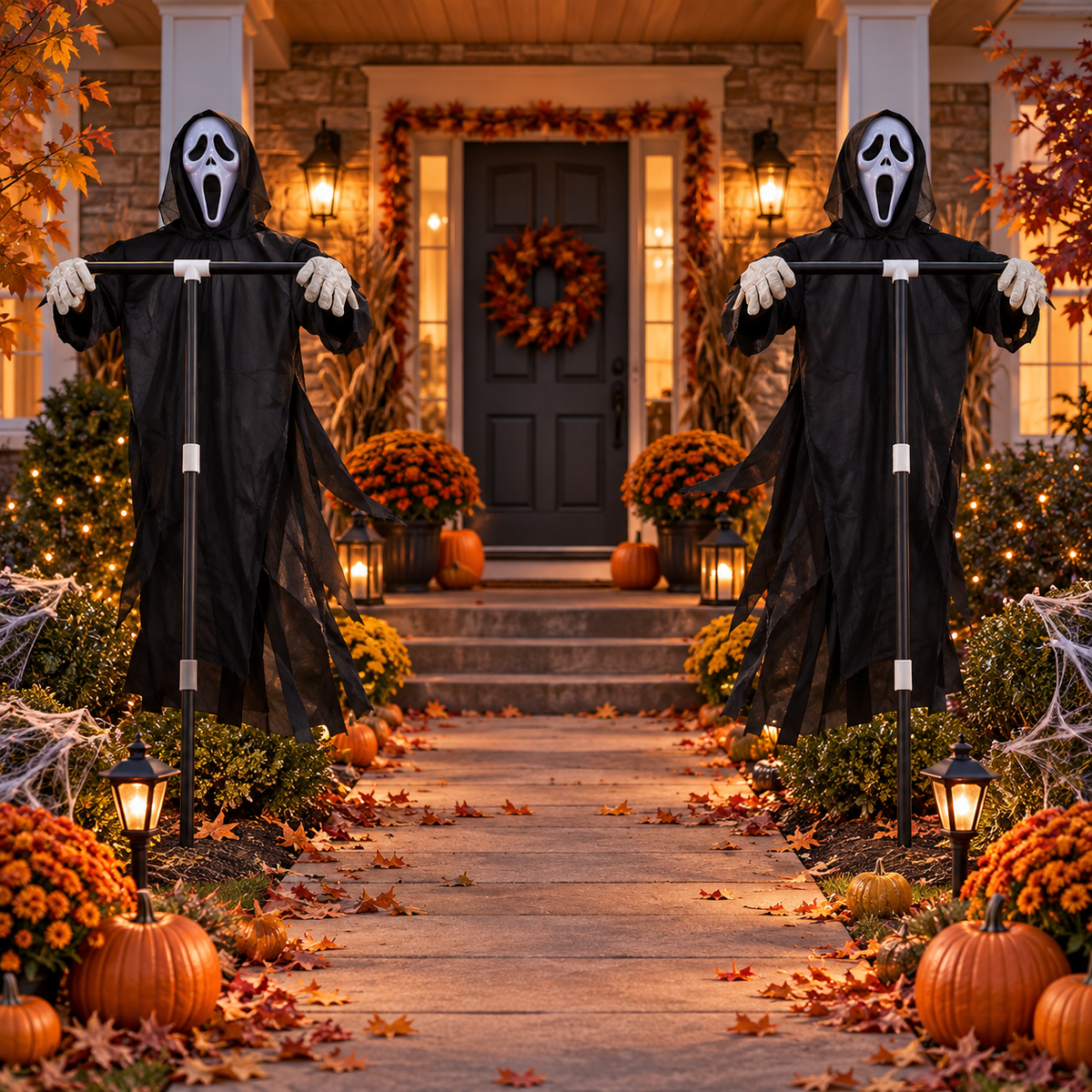 The 6.5-Foot Floating Yard Screamer™ — Halloween Scarecrow