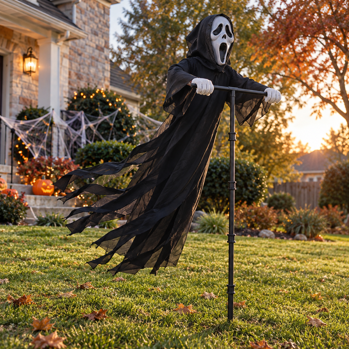 The 6.5-Foot Floating Yard Screamer™ — Halloween Scarecrow