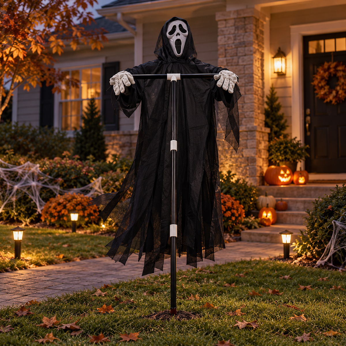 The 6.5-Foot Floating Yard Screamer™ — Halloween Scarecrow