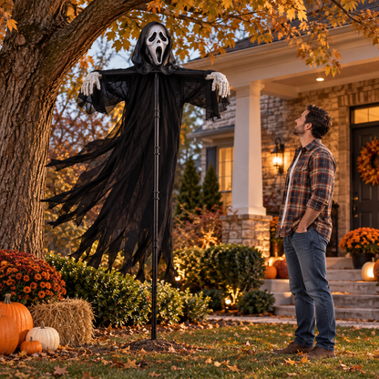 The 6.5-Foot Floating Yard Screamer™ — Halloween Scarecrow