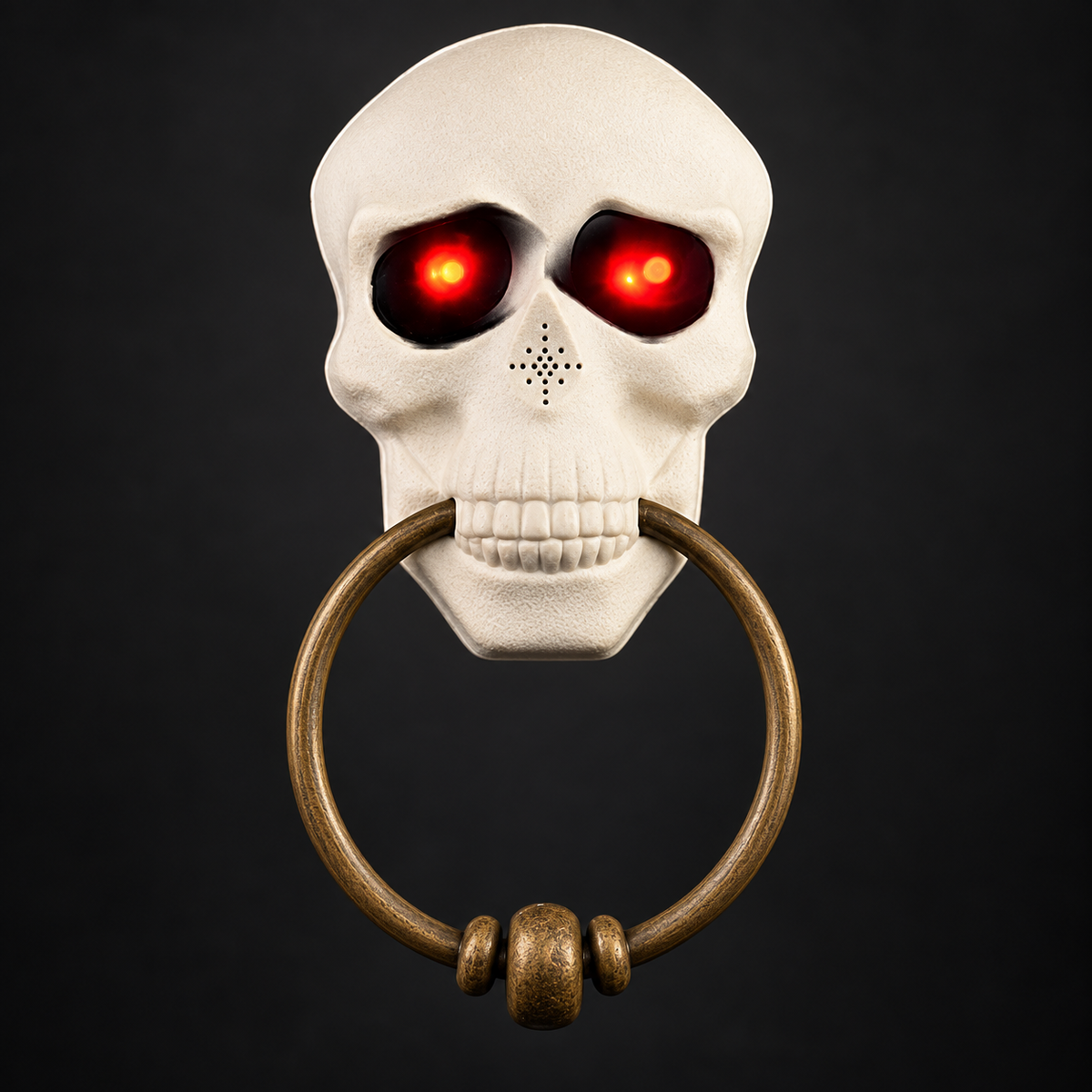The Watcher Animated Halloween Doorbell — Glowing Rotating Eye or Haunted Skull