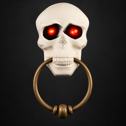 The Watcher Animated Halloween Doorbell — Glowing Rotating Eye or Haunted Skull